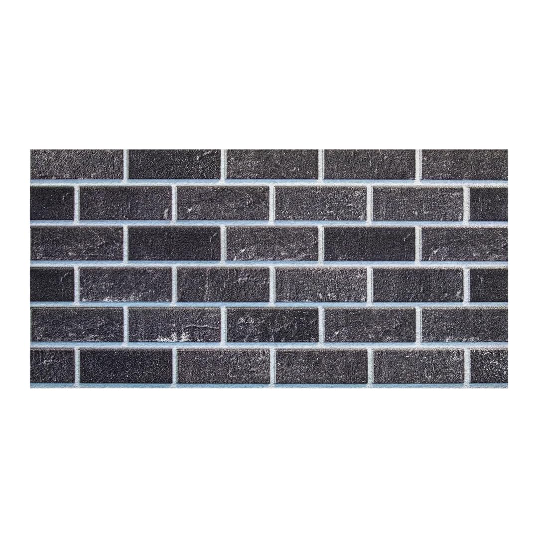 IZODEKOR 1-Pc 3D Brick Effect Wall Panels - Outdoor Wall Cladding, Decorative Wall Panels for Living Room, Balcony, Terrace, Office, Faux Brick, 50x100 cm | Ash Smoke 1905
