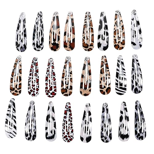 24 horquillas de leopardo BB para el pelo de animales, pinzas de pelo de guepardo, pasadores geométricos de metal, pasadores para la cabeza, clip