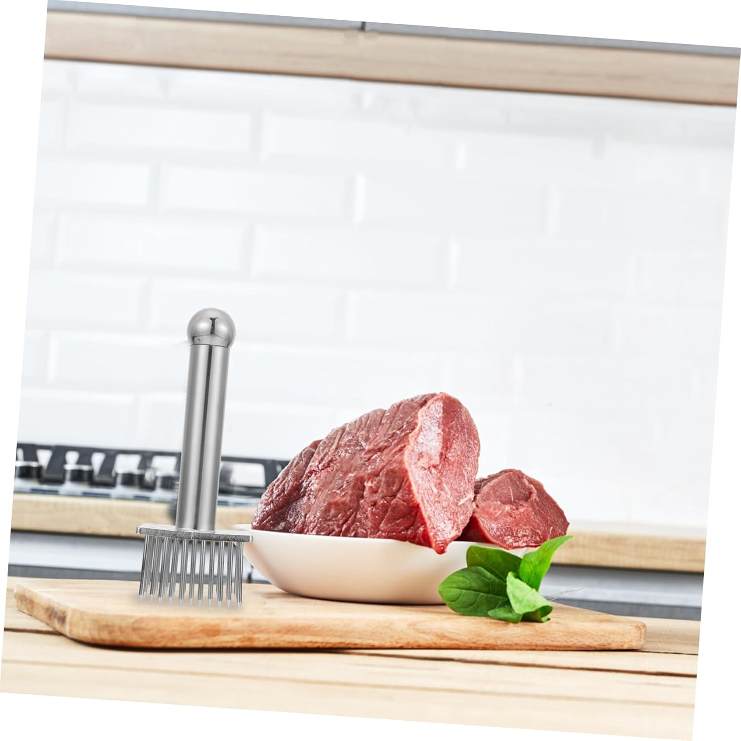 Amosfun Stainless Steel Meat Tenderizer Needle Heavy Duty Steak Tenderizing Tool for Needle Blade for Tenderizing Beef Chicken Pork for Home Cooking