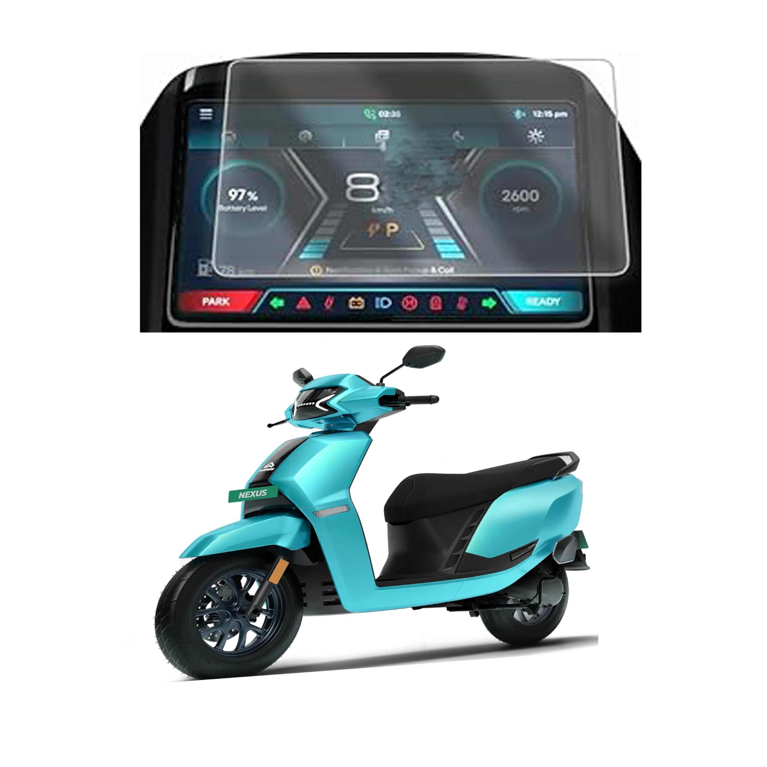 HONEY TEMPERED HUB Digital Meter Screen Protector For AMPERE NEXUS || 7 INCH TFT ST || Anti Scratch || Water Resistant Instrument Cluster Guard || NexuST EV Scooter Console Accessory [Not Tempered Glass]-image-15