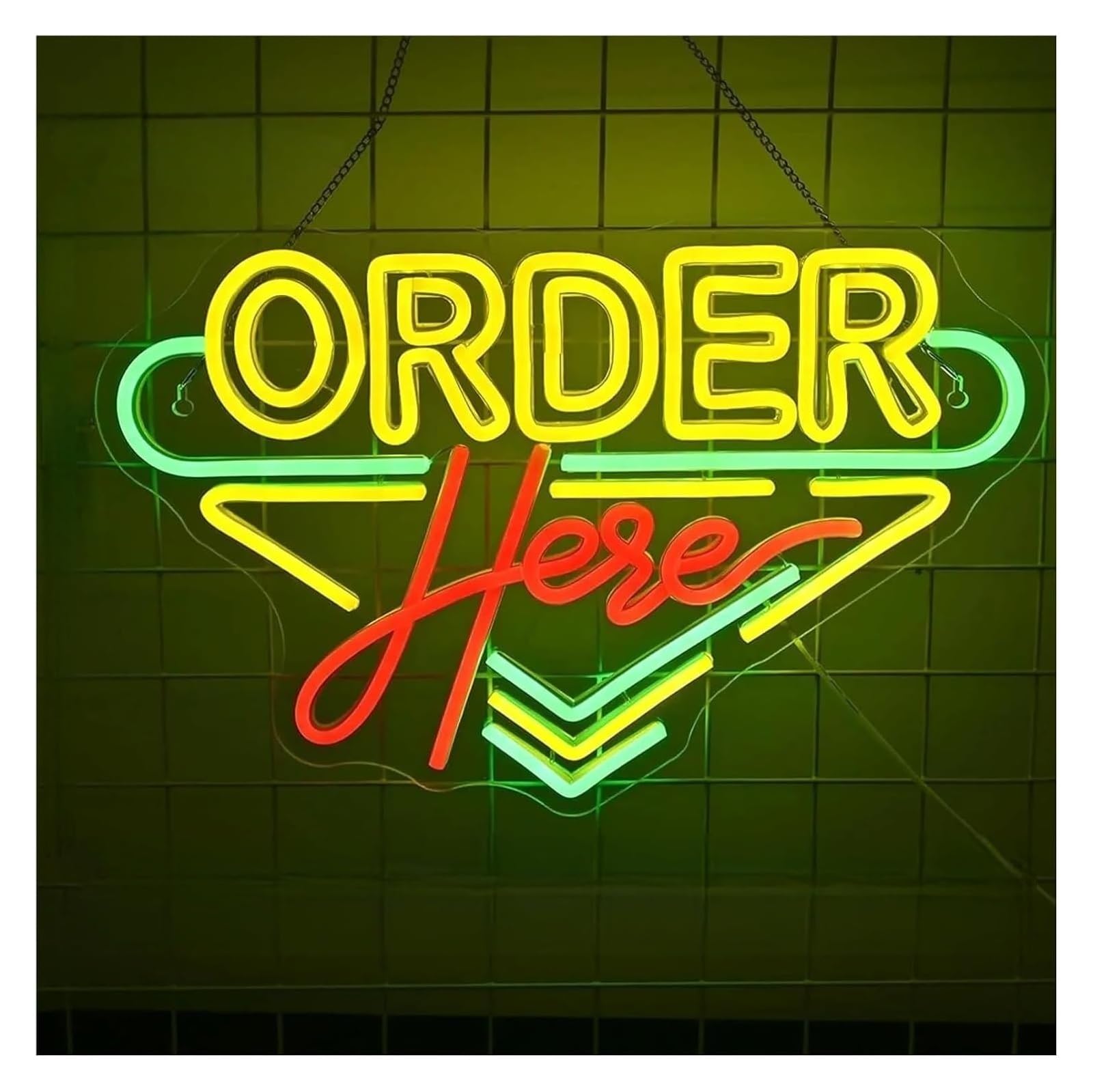insegna luminosa al neon Ordina qui la luce al neon dimmerabile per bar, ristoranti, negozi, 43 cm x