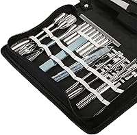 Vista 8 de AYNEFY Kit de herramientas de tallado culinario de cocina, 46 piezas de verduras y frutas, herramientas de tallado de alimentos, cincel de comida