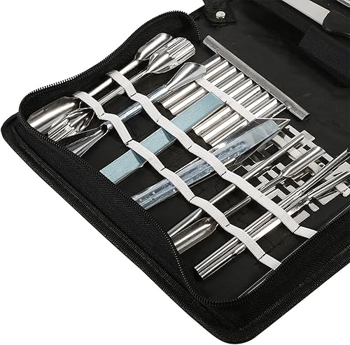 Miniatura 9 de AYNEFY Kit de herramientas de tallado culinario de cocina, 46 piezas de verduras y frutas, herramientas de tallado de alimentos, cincel de comida de
