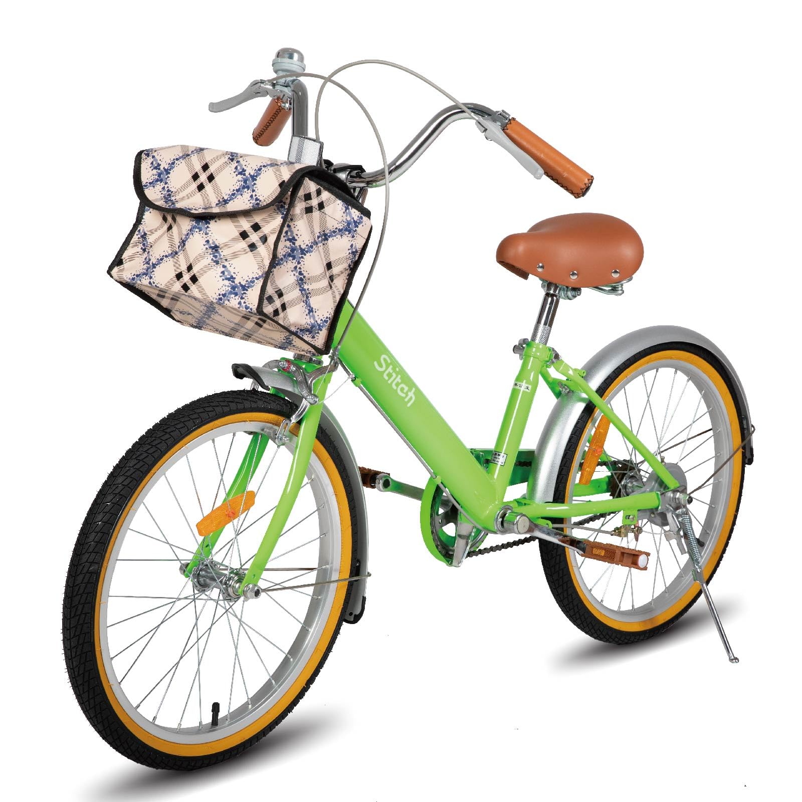 27インチ　アップハンドル自転車 Amazon | STITCH 子供用自転車 20インチ 子供 セミアップハンドル 前