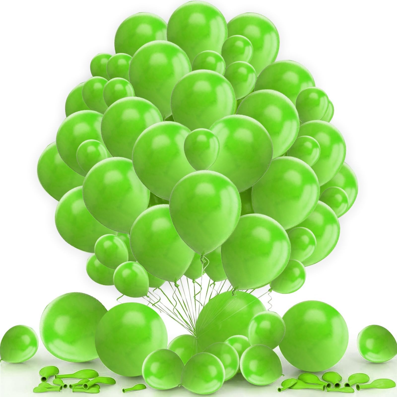 Lime Green Balloons 12inch Fruit Green Balloon 50pcs Round Latex Party Balloons for Birthday Girls Party Decoration Soccer Jungle Theme Party Decoration