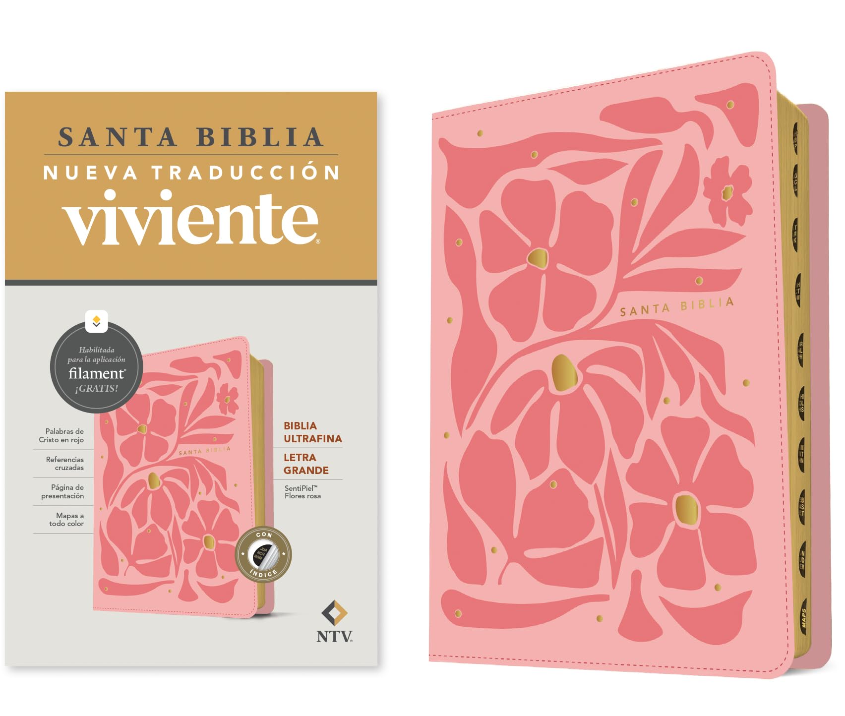 Biblia Ultrafina Ntv Letra Grande Con Filament  by Tyndale LEATHER-BOUND