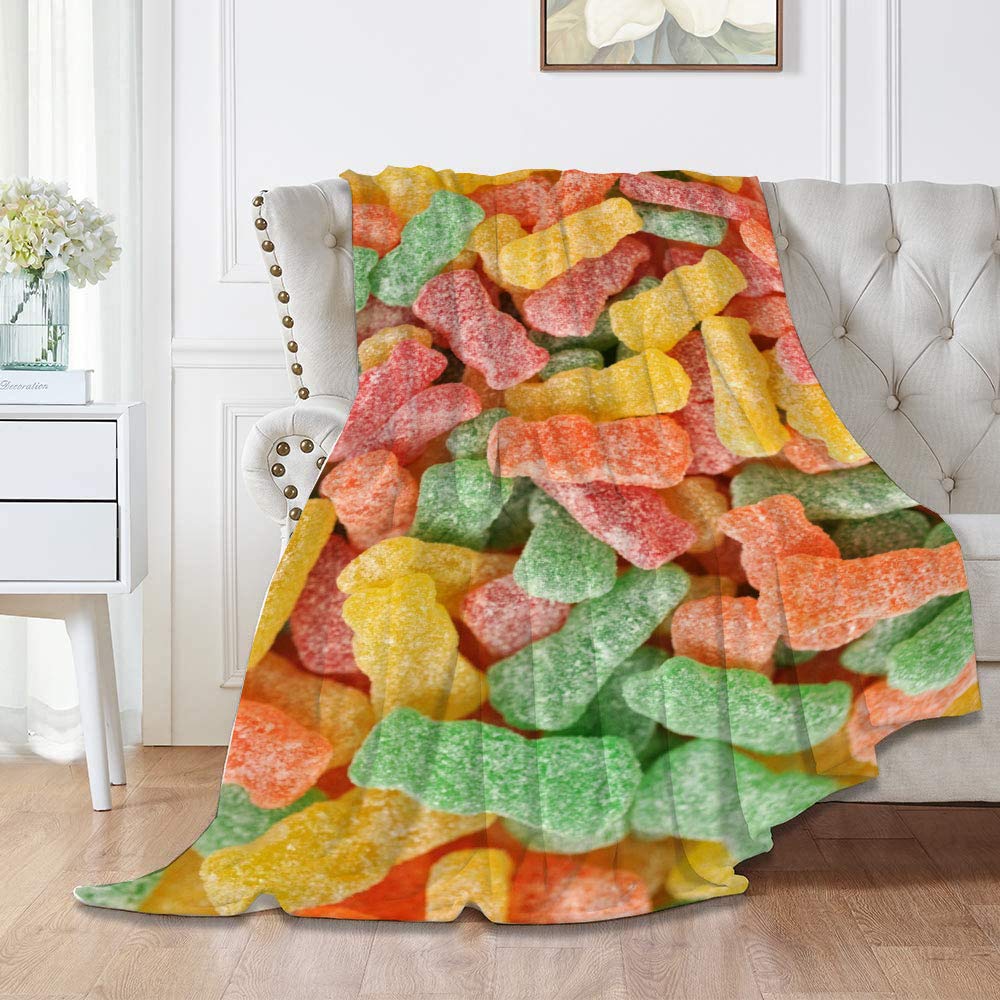 Pindola Candy Throw Blanket Warm Lightweight Soft Cozy Warm Home Decoration 60"x50" for Teen