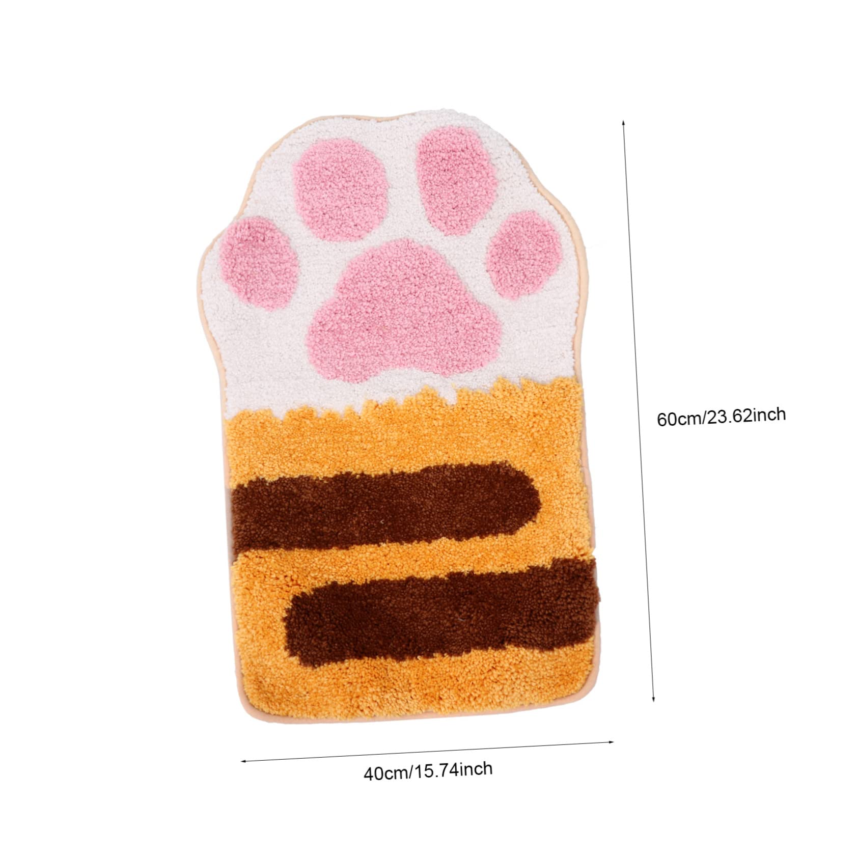 Unomor Cartoon Bathroom Mat Cat Claw Slip Rug Cozy Floor Mat Entrance Rug Water Absorption Home Decor