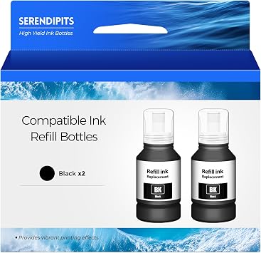 Comptible for EPT542 Black Ink Refill ET-5880 ET-5850 ET-5150 ET-5170 5180 | Black Ink Replacement for Pro ET 5150 ET 5170 ET-5180 ET-5800 ET-16650 ET-16600 ET5150 ET5170 ET5180 ET16650 Printer 2 Pack