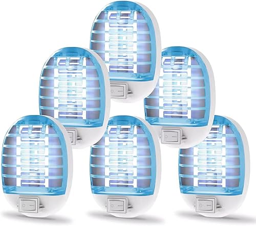Miniatura 1 de Exterminador de insectos para interiores, trampa electrónica para moscas, mata mosquitos con luces azules para sala de estar, hogar, cocina,