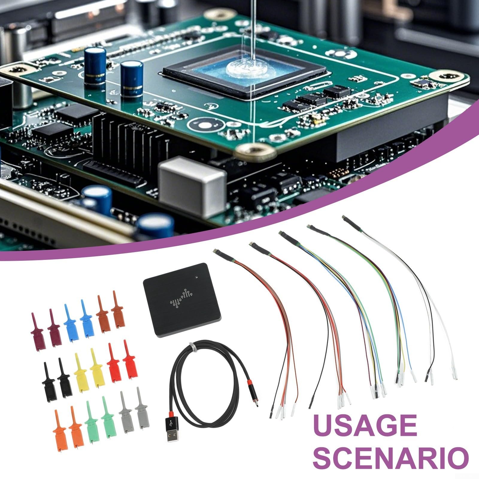 Logic Analyzer 16CH 24MHz Digital Signal Tester für PC Mac Linux mit Open for Source Software