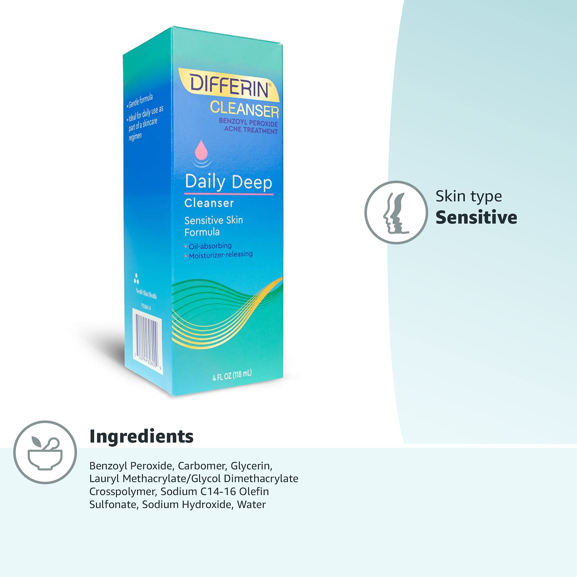 Buy Acne Face Wash with Benzoyl Peroxide by the makers of Differin Gel