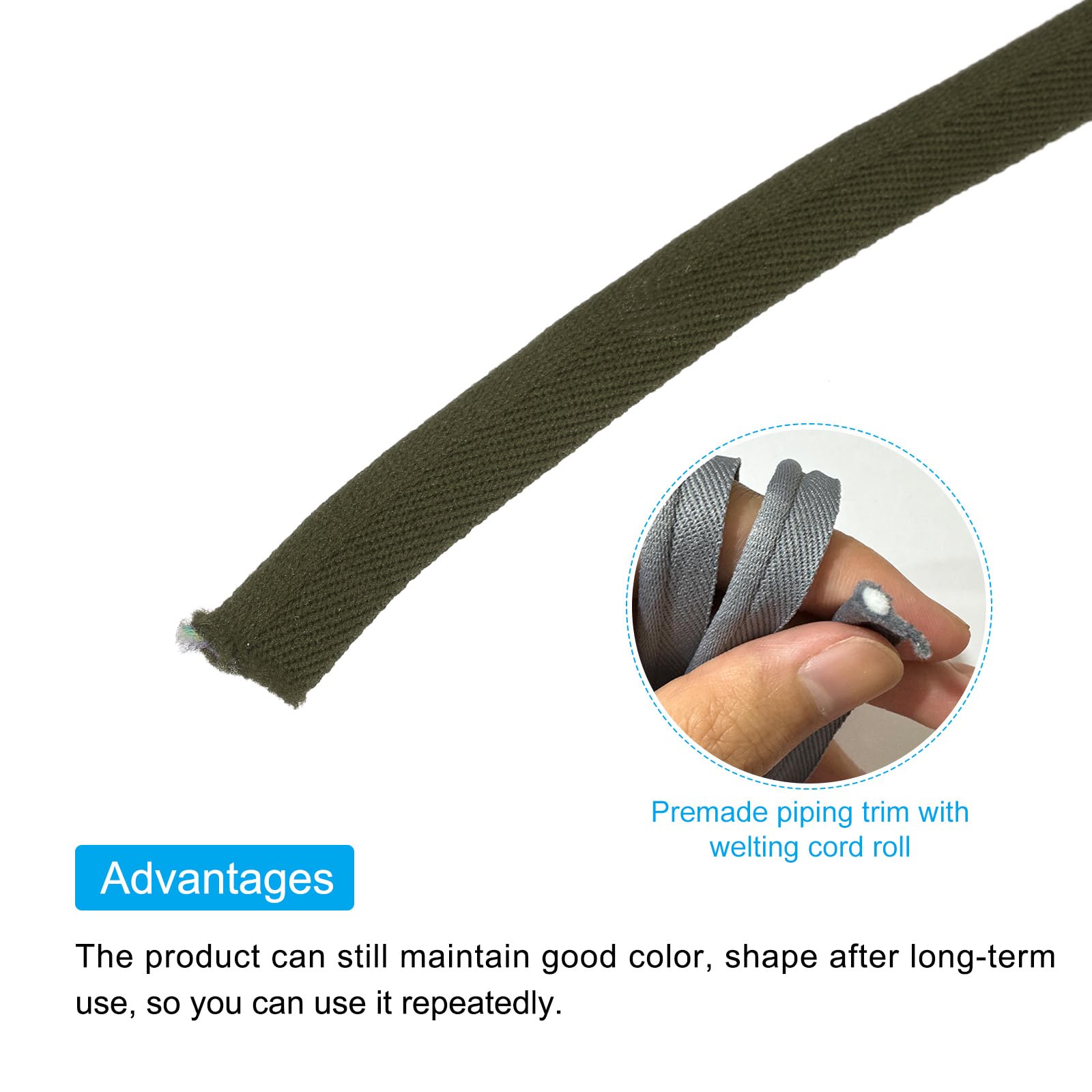 MECCANIXITY Cordon Passepoil 18 M 1,27 Cm Pour Couture, Loisirs