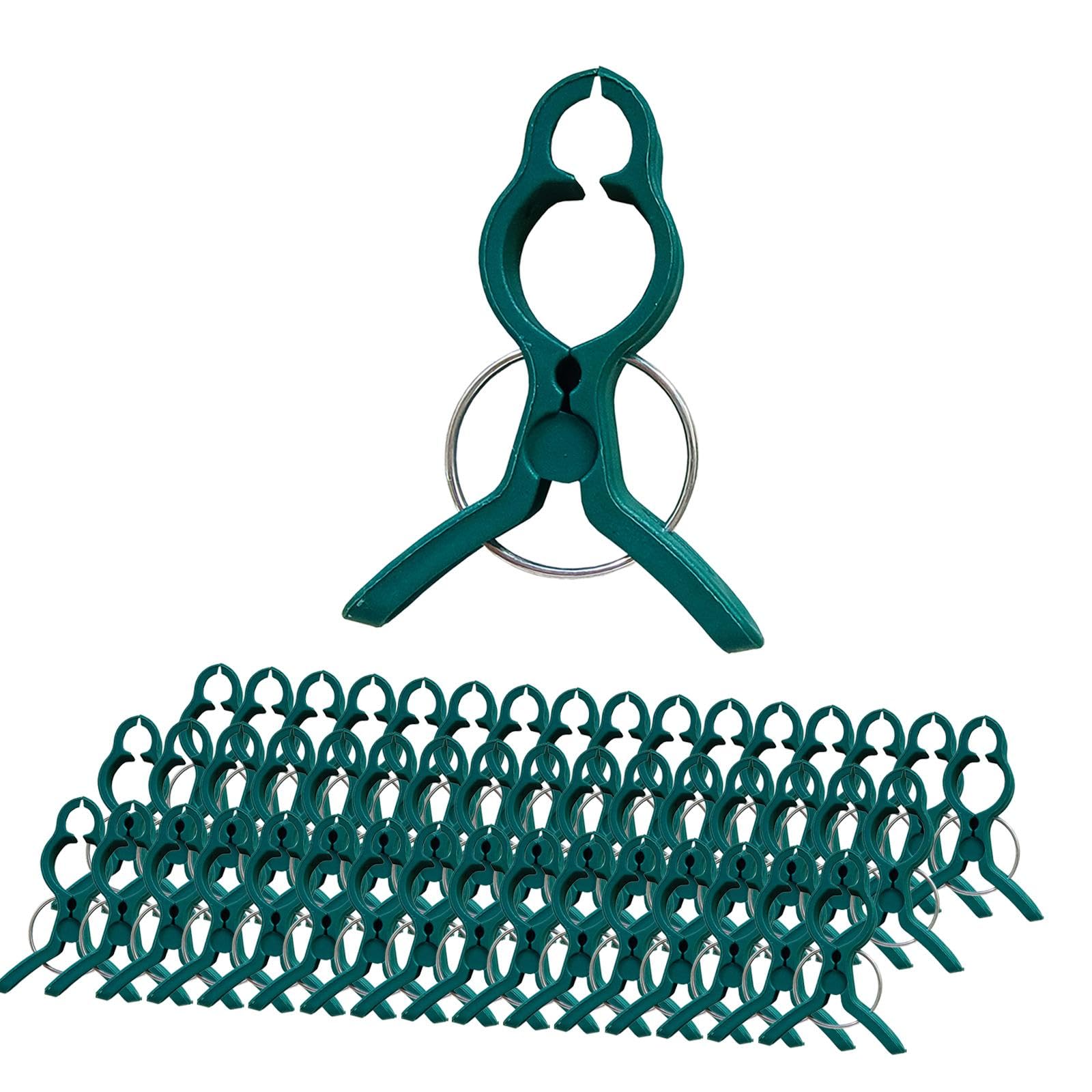 3 Set mit 50 Stück Pflanzenclips Pflanzenstützclips Zimmerpflanzen zur Unterstützung von Stielen Fisch L, Grün