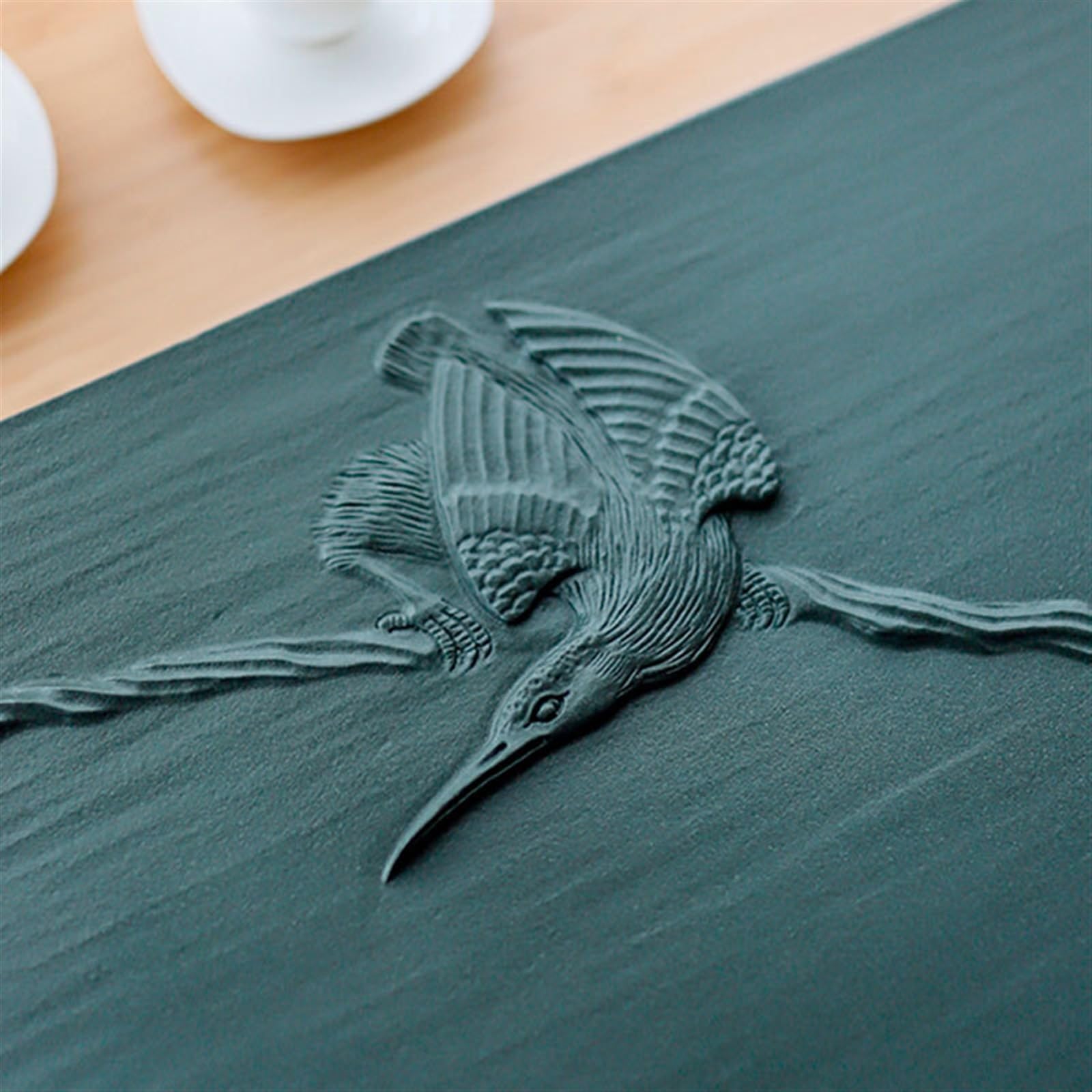Prosta taca na herbatę Taca na herbatę Tian Luo Zielony Kamień Taca na herbatę Domowy Kamień Kung Fu Herbata Morze Talerz na herbatę (100x42x3cm)