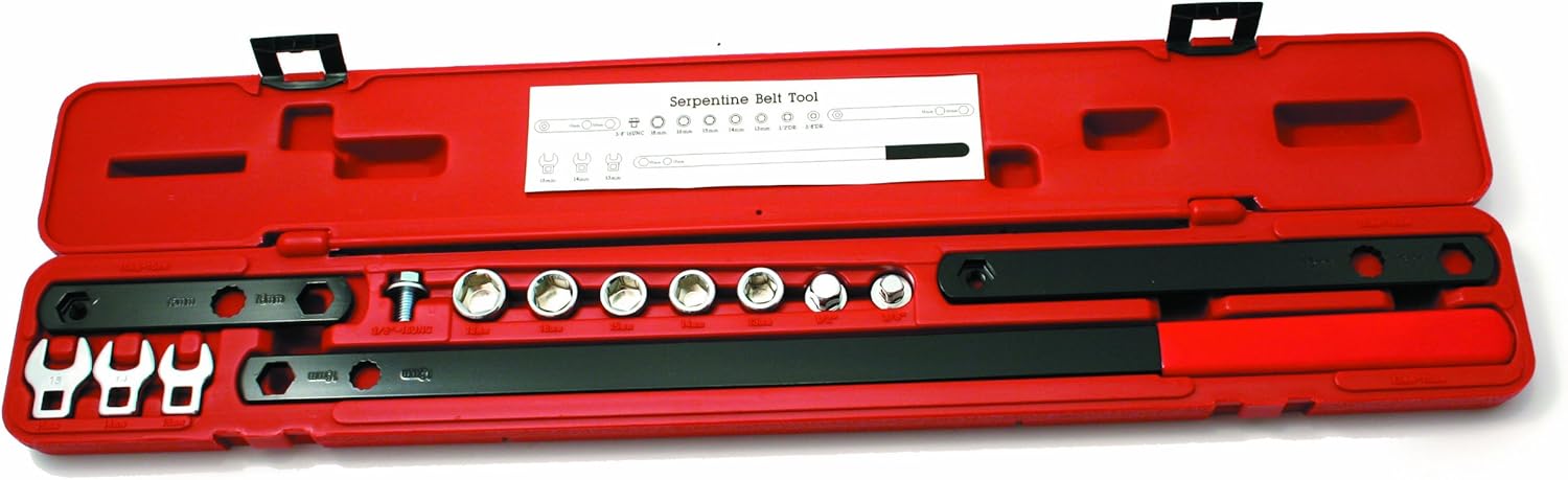 Zoomtools Serpentin-Riemen Werkzeug Set 8-teilig - Für Zahnriemen Spanneinstellung Auto