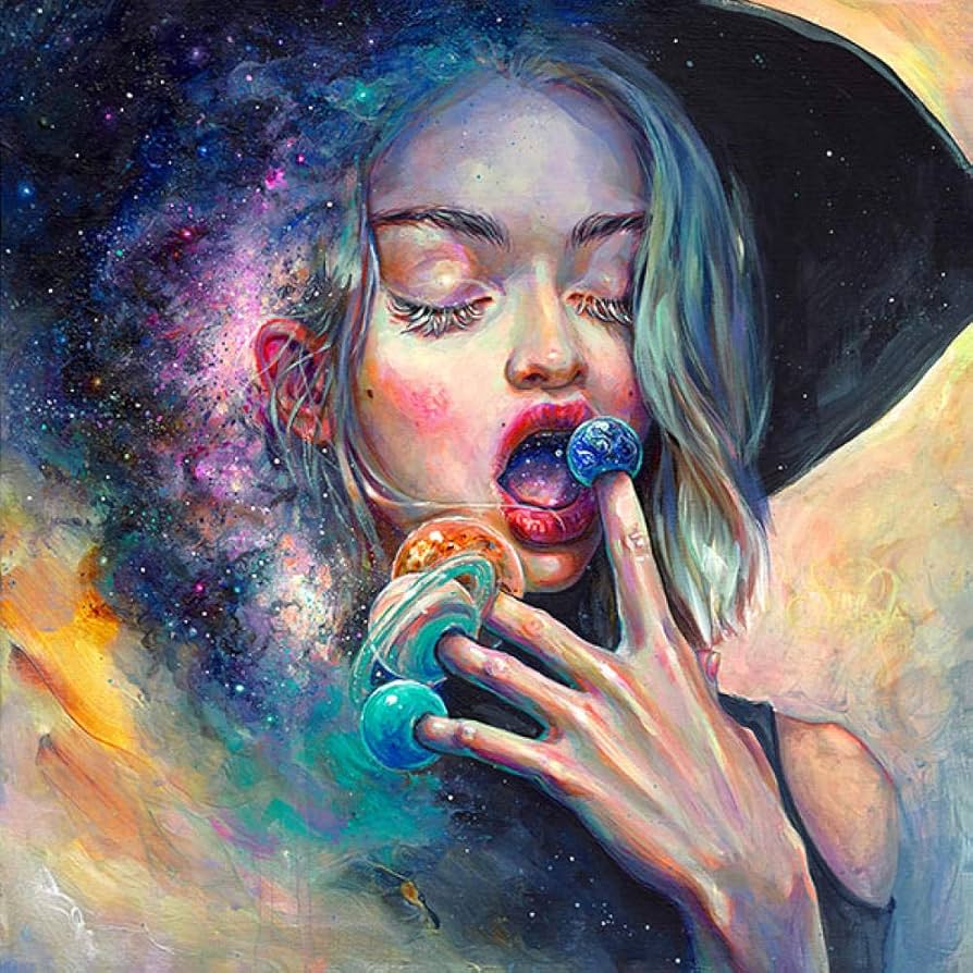 絵画少女水彩画