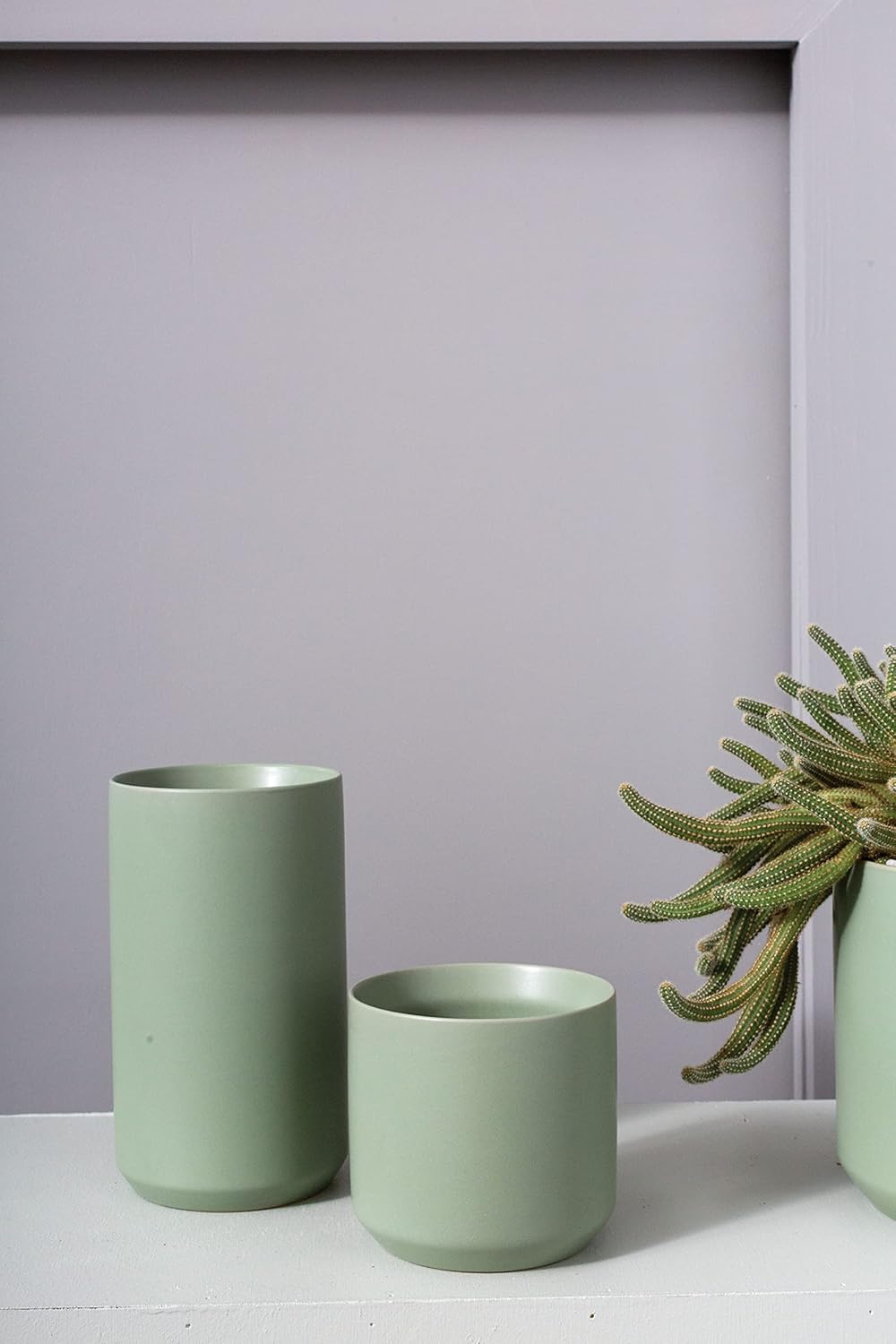 Ceramic Pot for Plant and Flowers | Ceramic Vase Decor for Home or Office l Indoor and Outdoor Planter for Any Event Decoration (4.75”x 4.5”, Green) (97521.05)