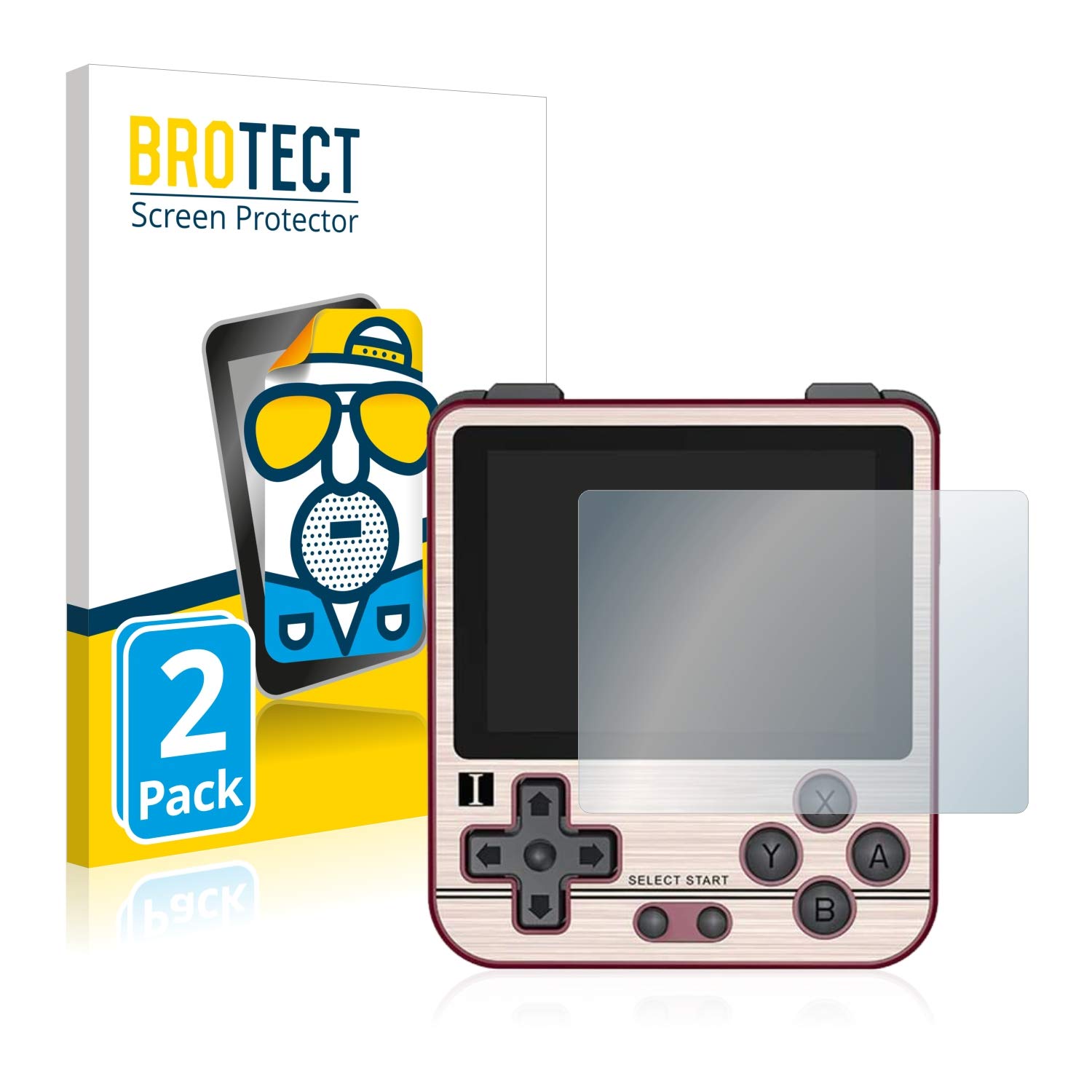 Brotect Pellicola In Vetro Ibrido AirGlass Per Anbernic RG280V - Durezza 9H, Anti-impronta, Made In Germany - 2