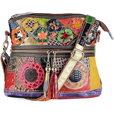 Women's Colorful Floral Crossbody Bag