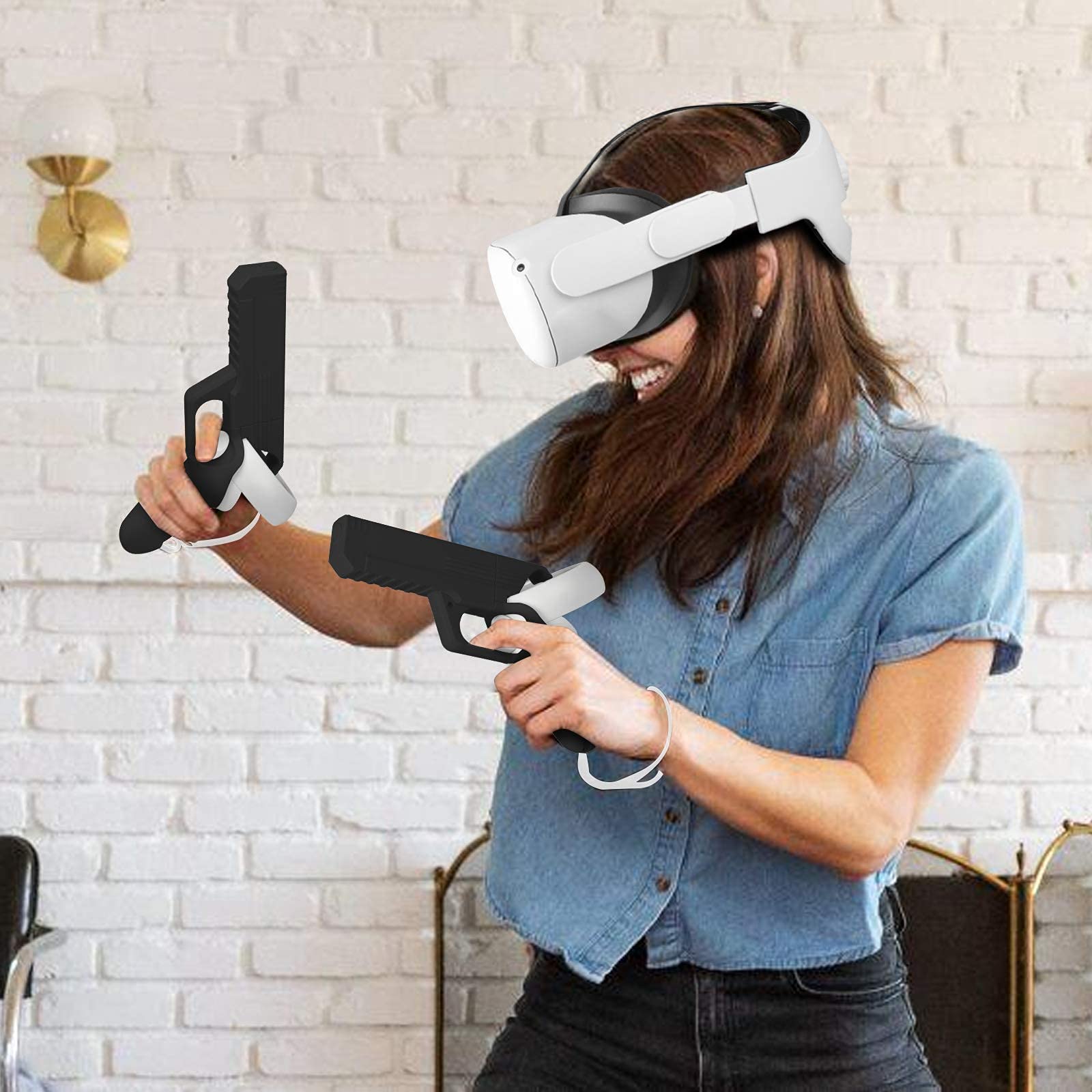 VR Game Gun for Meta/Oculus Quest 2,Oculus Quest 2 Controllers VR