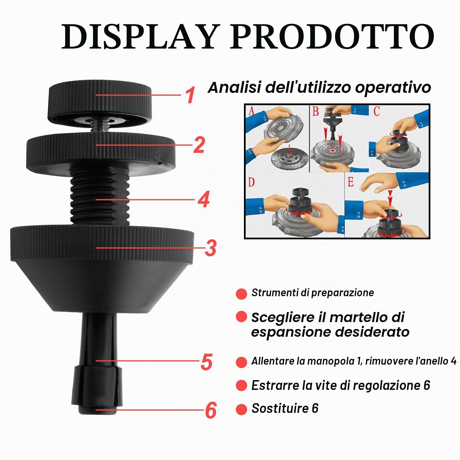 Strumento di Allineamento della Frizione Universale per Auto, Kit Centraggio Disco Frizione