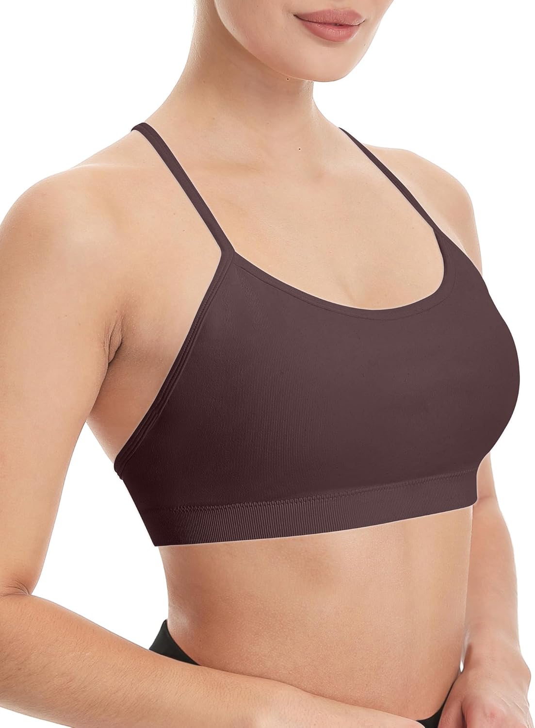 UG Active 2 Pack Women Y Back Sports Bras with Removeable Pads Low Impact Racerback Yoga Bra Spaghetti Workout Gym Bras