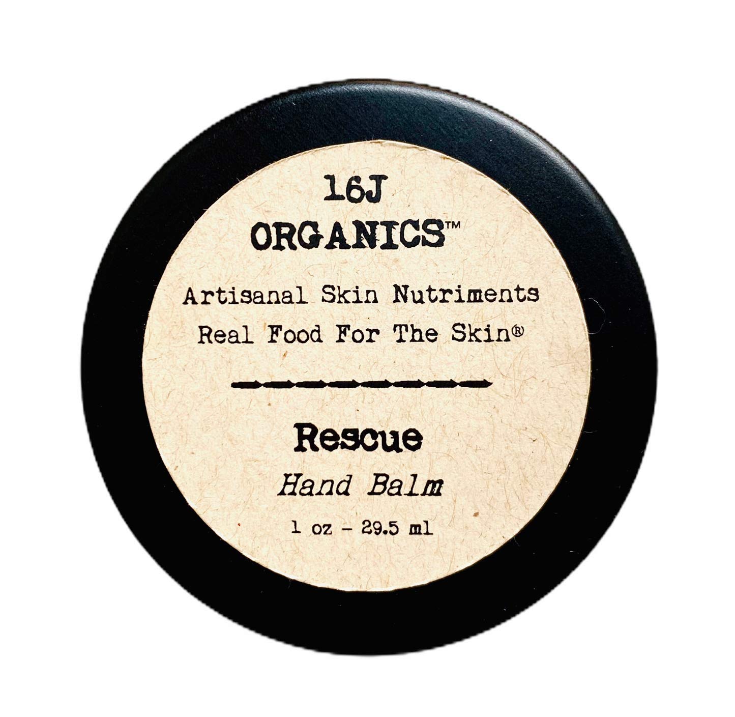 16J Organics - Moisturizing Ointment - Rescue 1 oz- Organic 100% Natural For Dry Hands, Feet, Cuticles - Handmade Of All Food Grade Ingredients - Purse Size