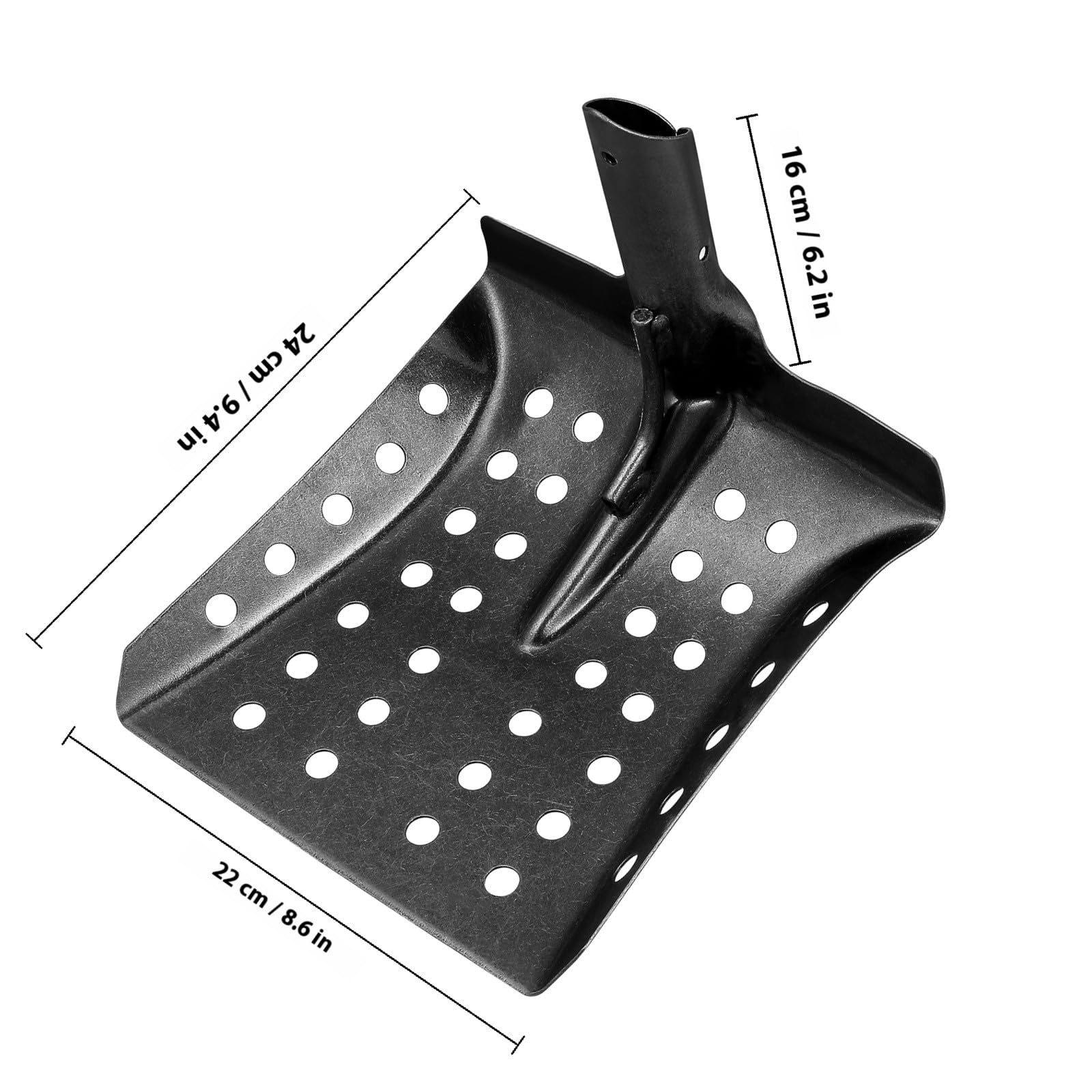 MAGICLULU Pala de Metal para Tamizar Desagües Agujeros, Herramienta Multifuncional para Limpieza de Pozos y Zanjas, Mango Ergonómico, Adecuado para Jardín y Mantenimiento de Césped