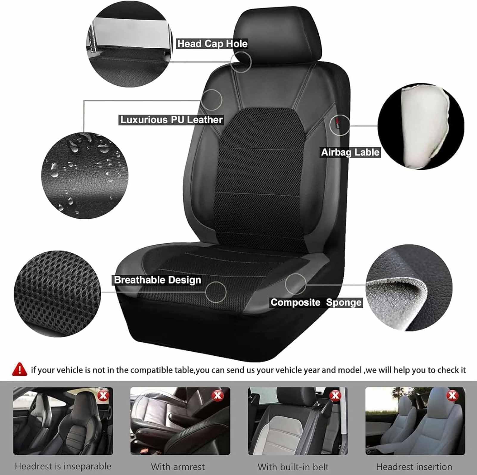 Fundas Asientos Coche para Citroen C4 I 2004 2005 2006 2007 2008 2009 2010 2011, 9 Piezas Delanteros y Traseros Juegos de Cubreasientos Protección, Funda Asiento Coche, Accesorios Coche