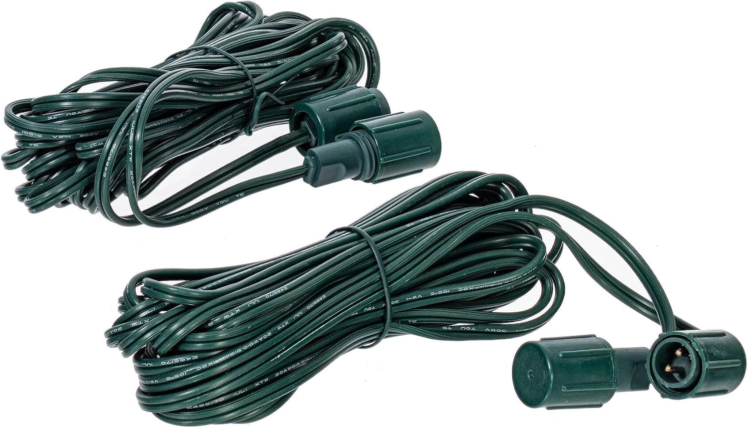 Vickerman 25' Green Wire Coaxial Extension Cord, 2 Count, Durable and Flexible Design for Reliable Performance, Ideal for Indoor and Outdoor Use, Suitable for Various Applications