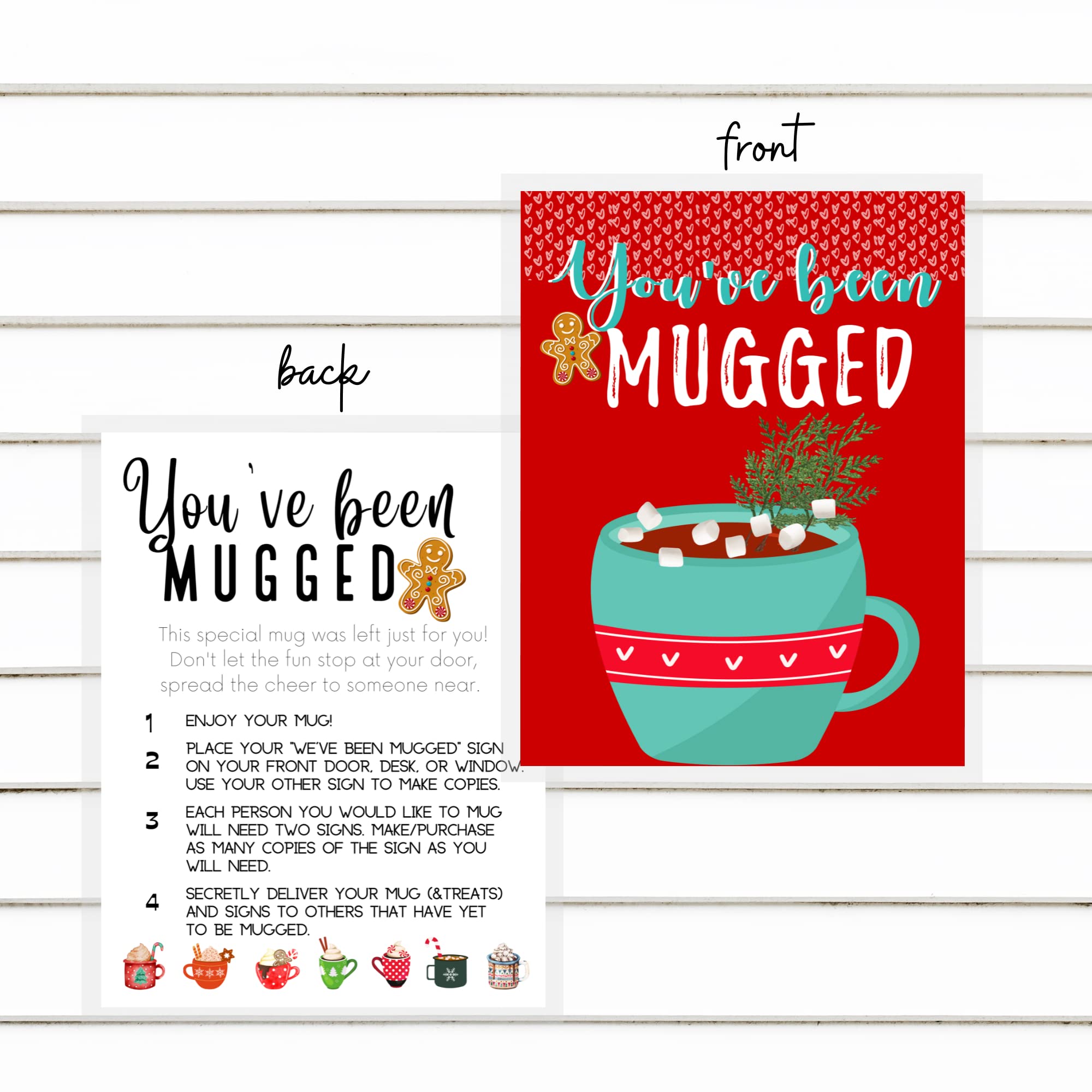 amazon-com-you-ve-been-mugged-holiday-game-sheets-40-pack-8-5x11-inch-standard-paper-size-gingerbread-cocoa-chocolate-holiday-game-you-ve-been-booed-christmas-door-desk-office-game-mug-elffed for You Ve Been Mugged Printable Free Amazon.com : You've Been Mugged Holiday Game Sheets | 40 Pack 8.5x11