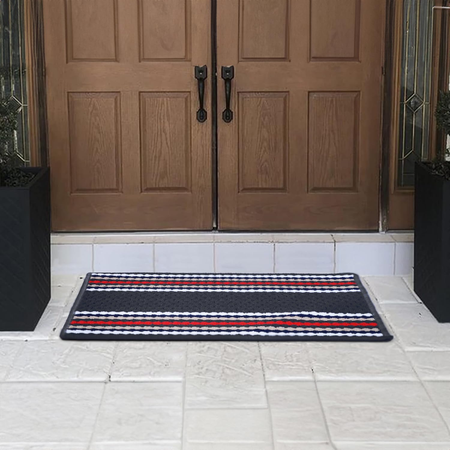 Status Contract Anti Slip Front Monsoon Doormat (38x58cm)| Living Room Rug for Entrance Door|Polypropylene Floor Mat for Home|Essential Small Rug for Office, Bedroom & Kitchen|- Grey, Rectangular (B0D6C1N469) Amazon Price History, Amazon Price Tracker