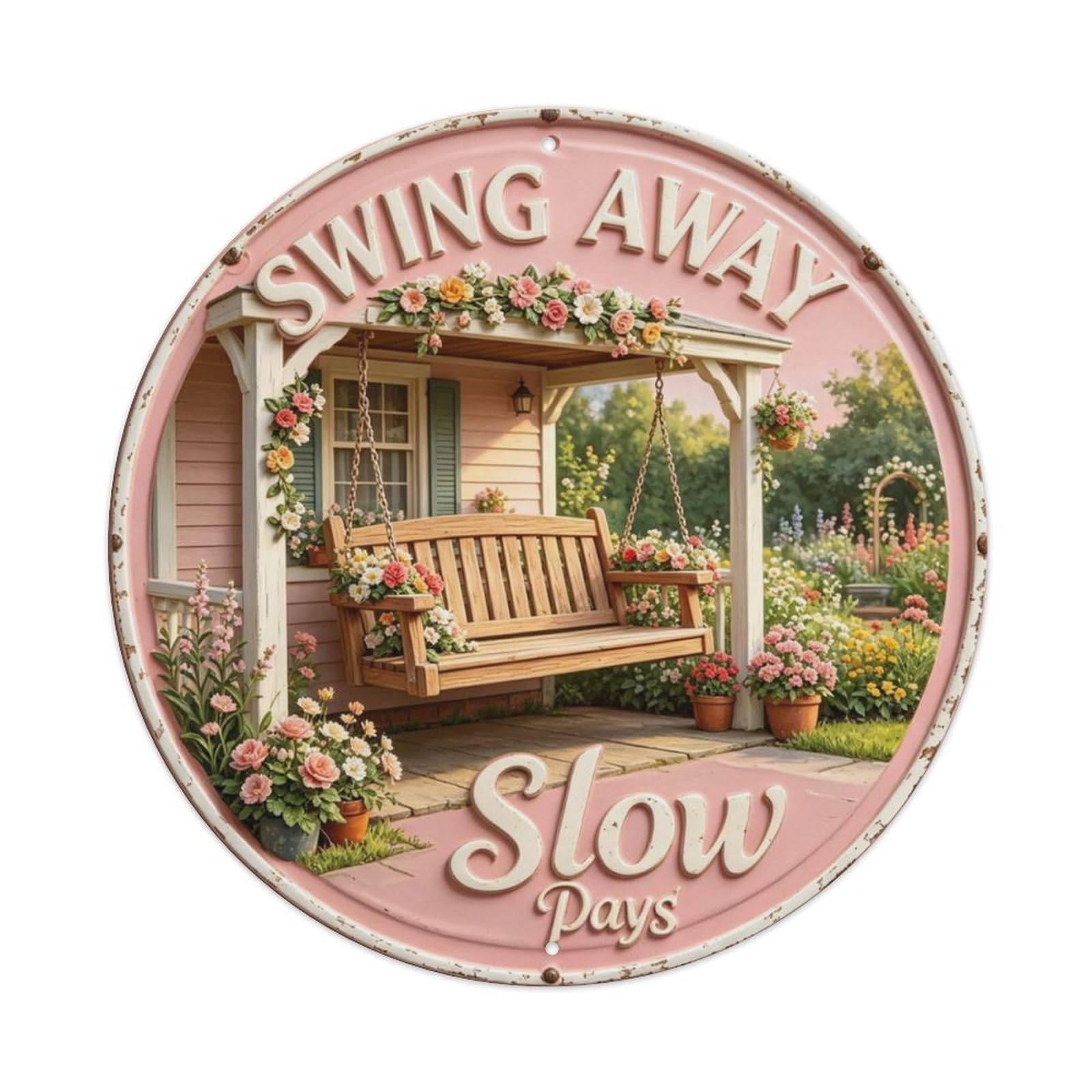Slow Days Metal Tin Sign Plaque