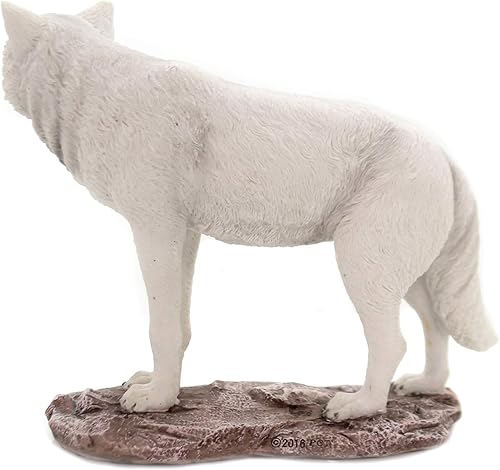 Miniatura 2 de Pacific Giftware Majestic - Figura coleccionable de lobo blanco solitario, estatua para decoración del hogar