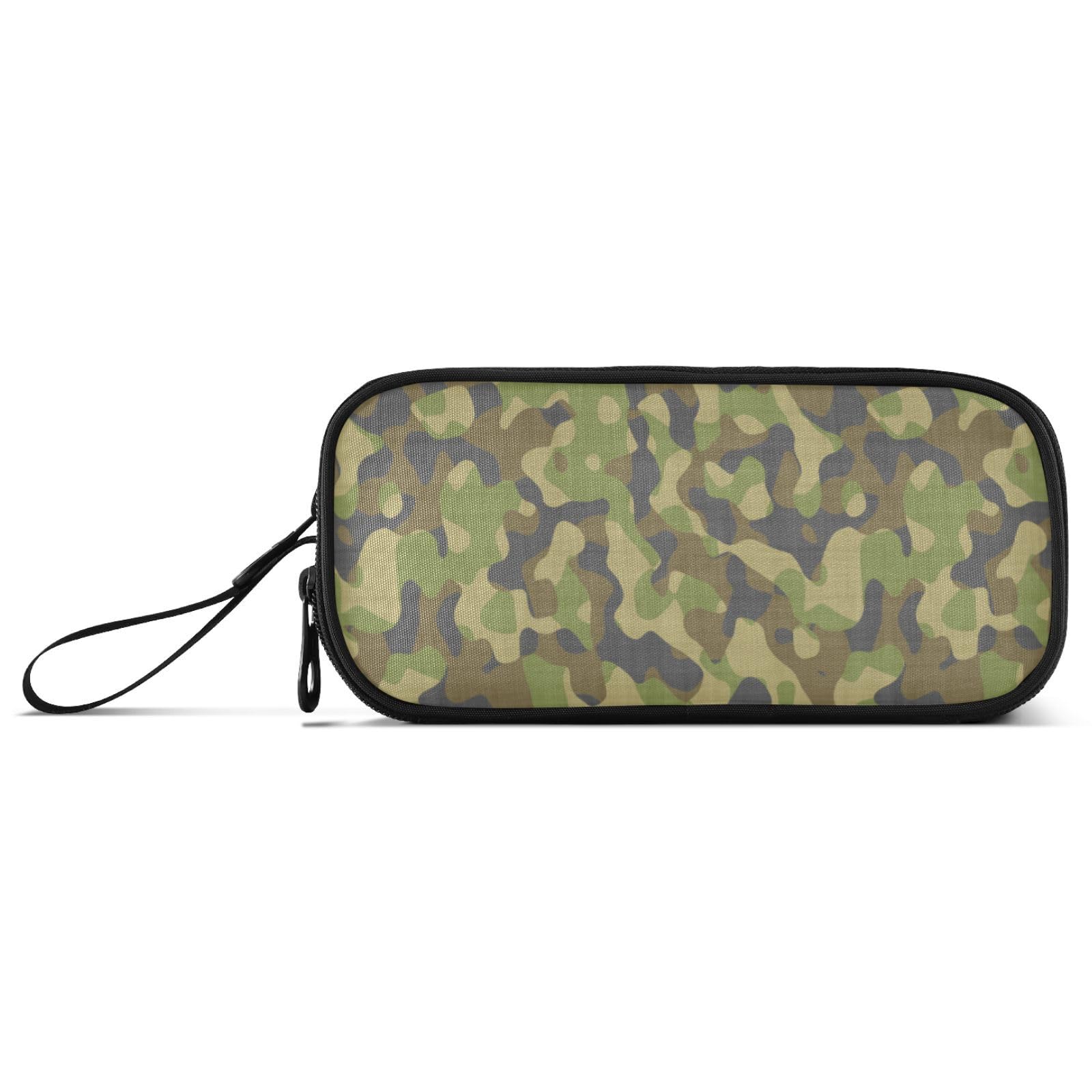 Large Pencil Case, Big Capacity Pencil Bag Pen Pouch Holder 3 Compartments, Camouflage School Office Supplies Stationery Makeup Bag Storage Organizer for Students Girls Boys Women Men