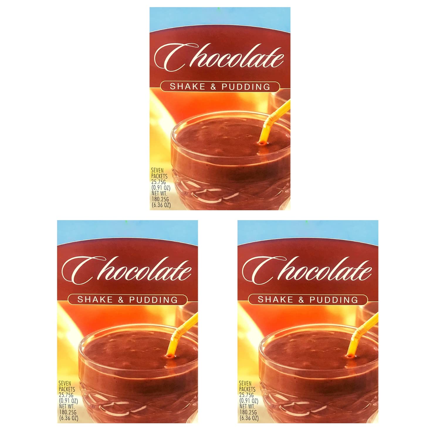 Nutmeg State NutritionHealthywise Pudding or Shake Chocolate 3 Pack, Low Calories, 15g Caseinate Protein, Aspartame Free, Low Fat, 7 Servings Per Box, 3 Pack