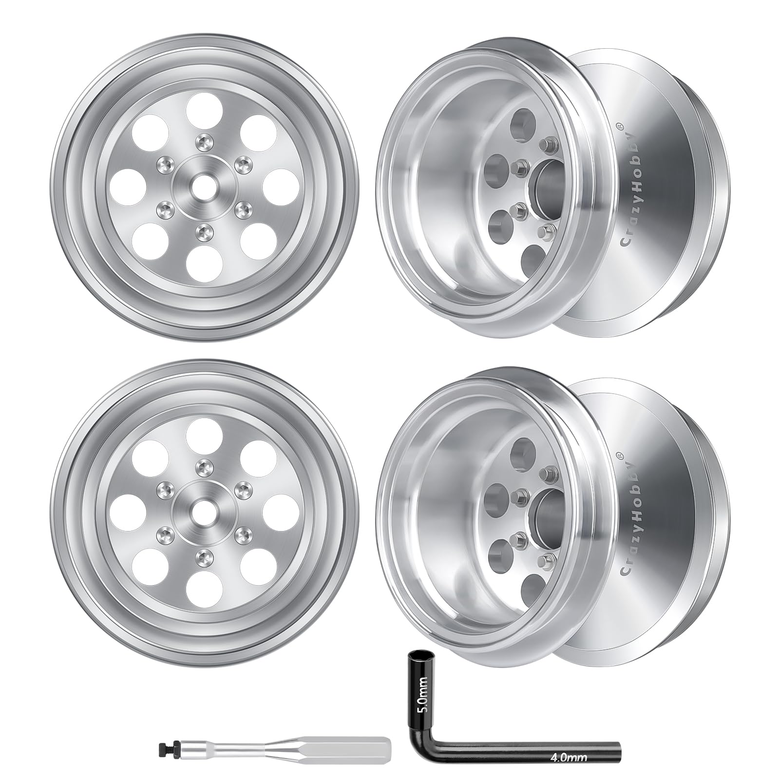 Amazon.com: CrazyHobby 1.3' Wheel Rims Aluminum Deep Dish Wheels