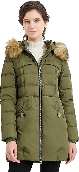 Amazon Co Jp Orolay レディース ダウンジャケット 冬コート ミドルコート フード付き シルエット 防寒 防風 撥水加工 ファッション Amazon Co Jp Orolay レディース ダウンジャケット 冬コート ミドルコート フード付き シルエット 防寒 防風 撥水加工 ファッション