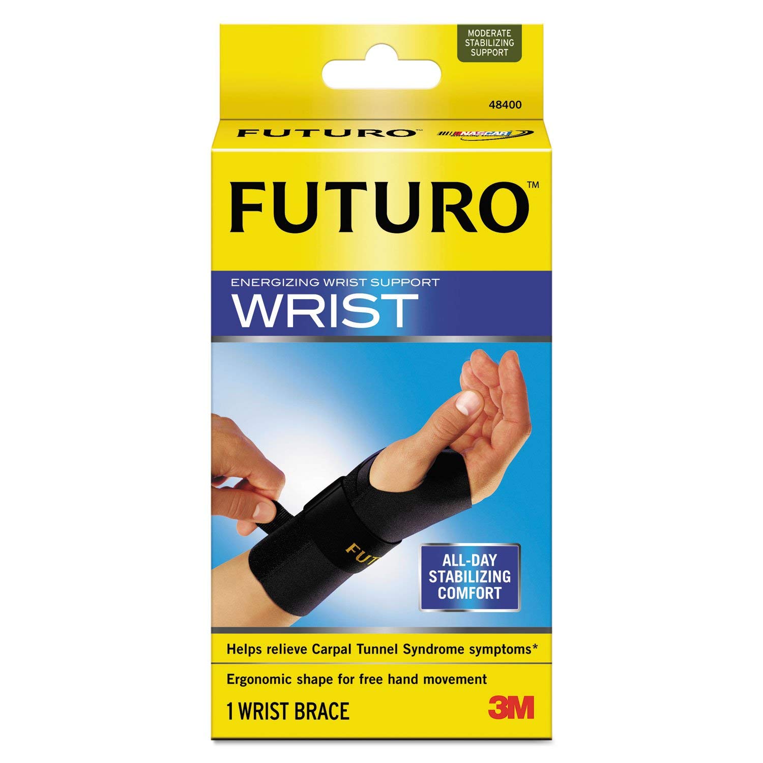 Photo 1 of Energizing Wrist Support, S/M, Fits Right Wrists 5 1/2"-6 3/4", Black, 12/Carton