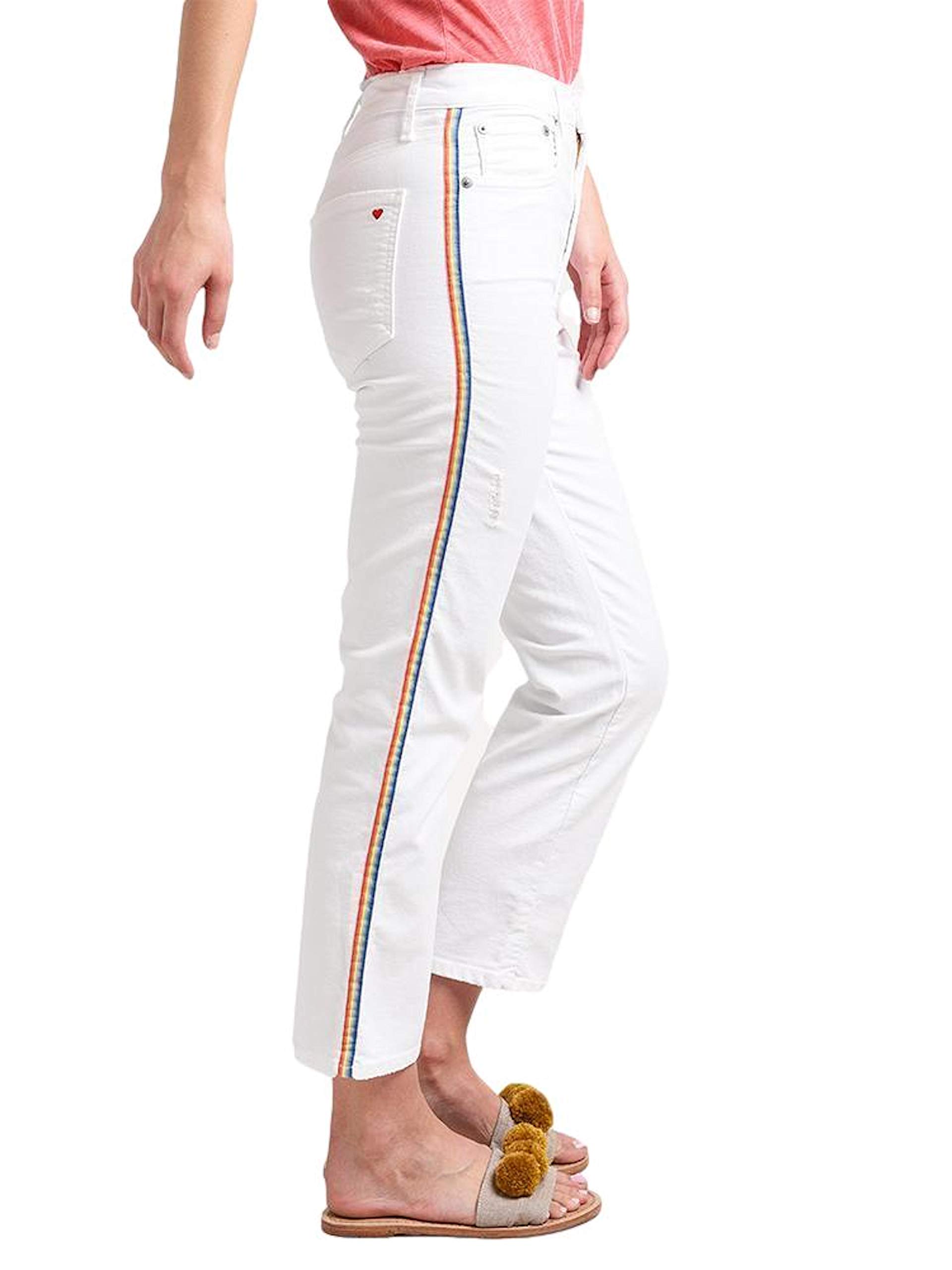 Sundry High Rise Rainbow Trim Pants