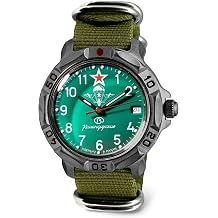 VOSTOK | Komandirskie 816307 VDV Airborne Troops Mechanical Wrist Watch | Green Strap