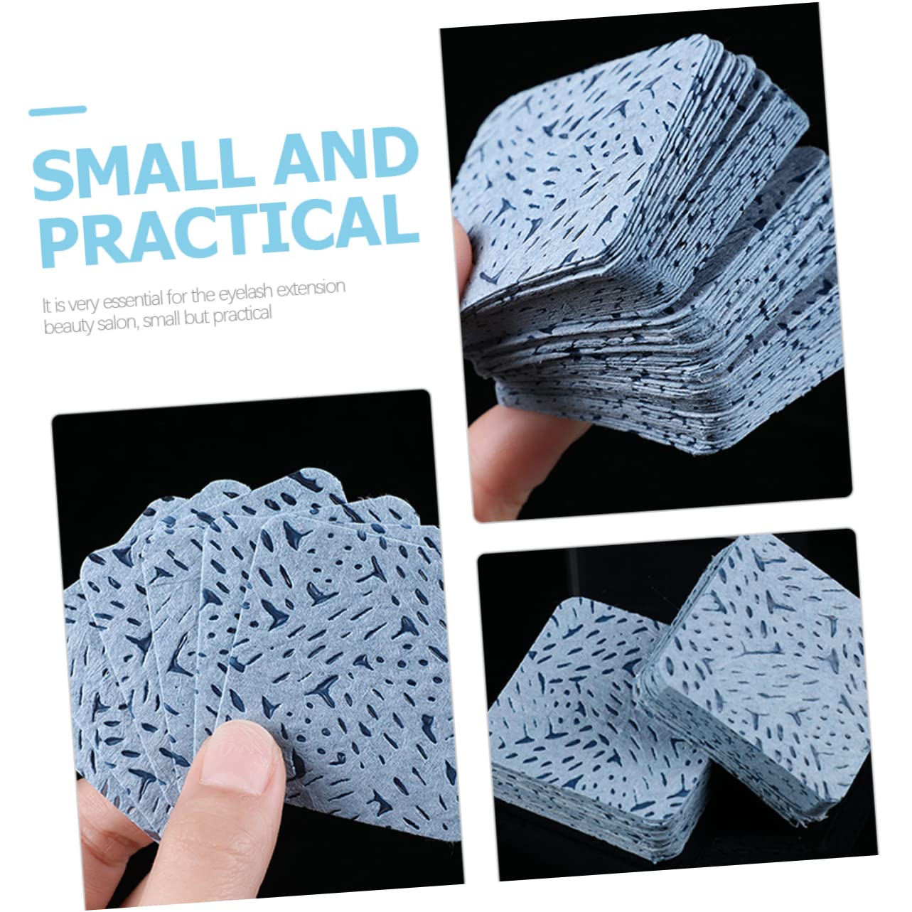 VICASKY 3 Pack Lash Extension Supplies Glue Cleaning Sheets Glue Bottle Cotton Pads