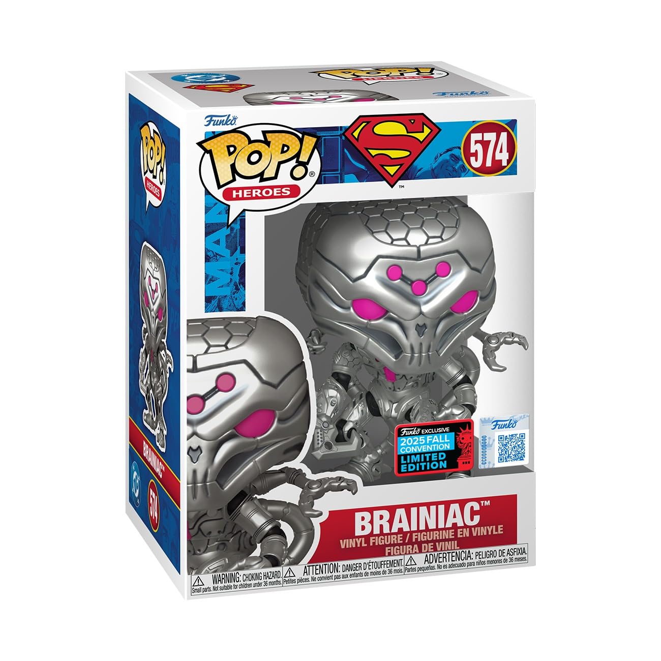 POP Superman Brainiac Funko Exclusive 2025 Fall Convention Limited Edition 574 (with Plastic Protection), Multicolored, normal - Image 3