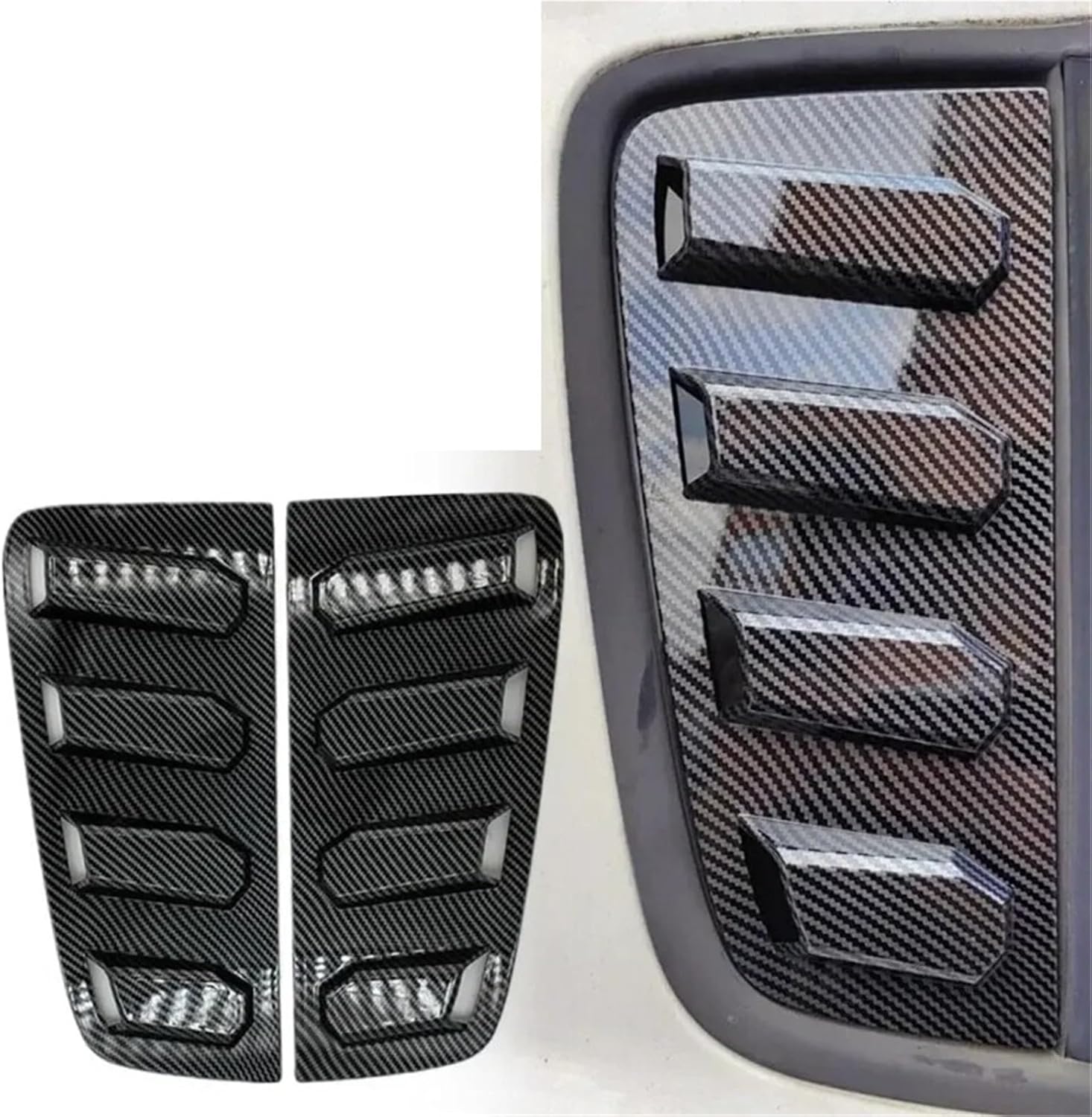 DYXN Compatible with Suzuki Swift 2005-2010 Car Rear Louver Window Side Shutter Cover Trim Sticker Vent Scoop Auto Parts