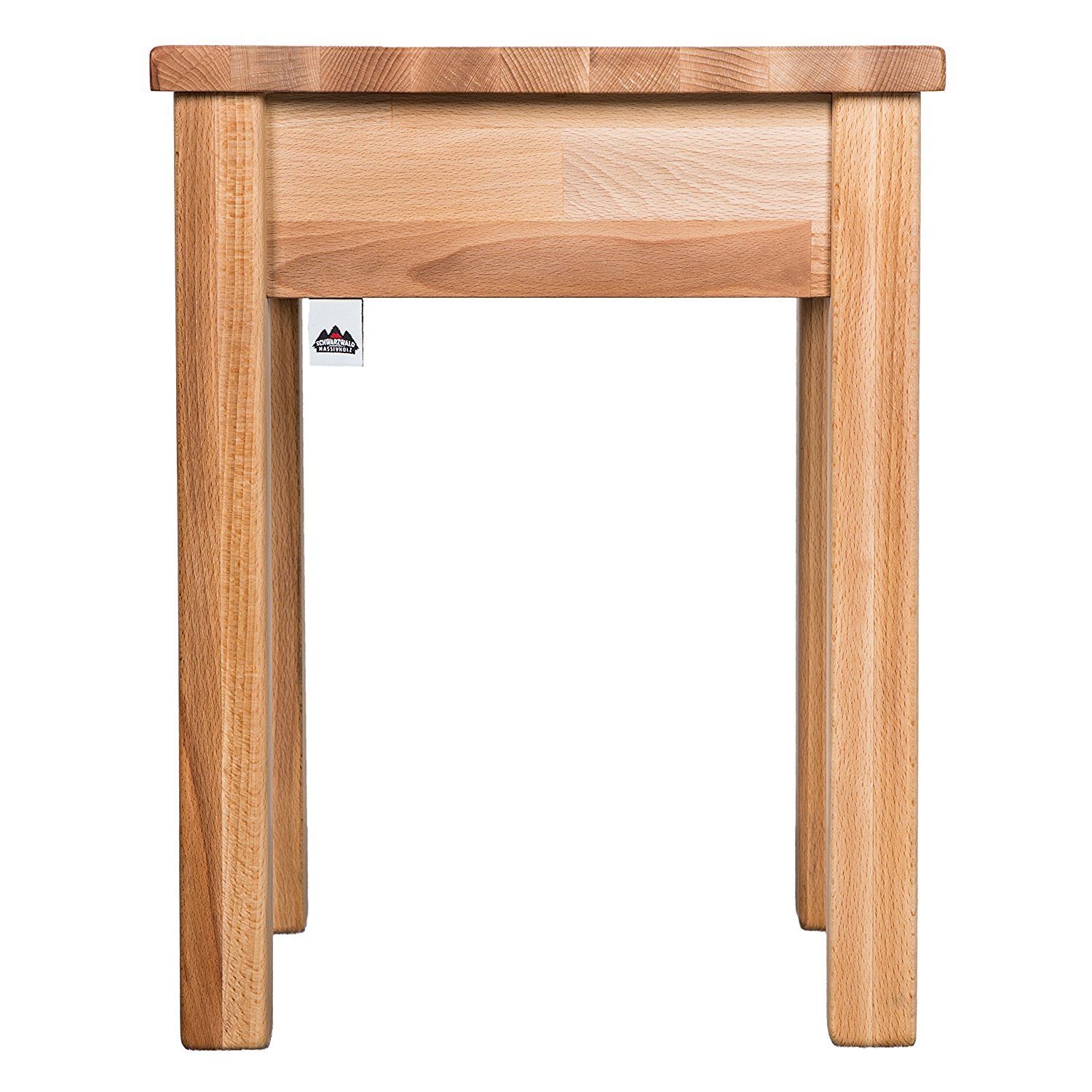 Staboos Hocker DOC Buche Natur geölt mit Eingriff, 35 x 35 x 45 cm, bis 120 kg