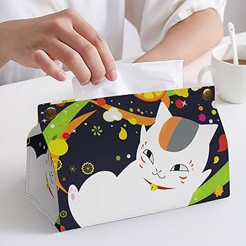 Amazon｜ティッシュケース おしゃれ PUレザー 夏目友人帳 ニャンコ先生
