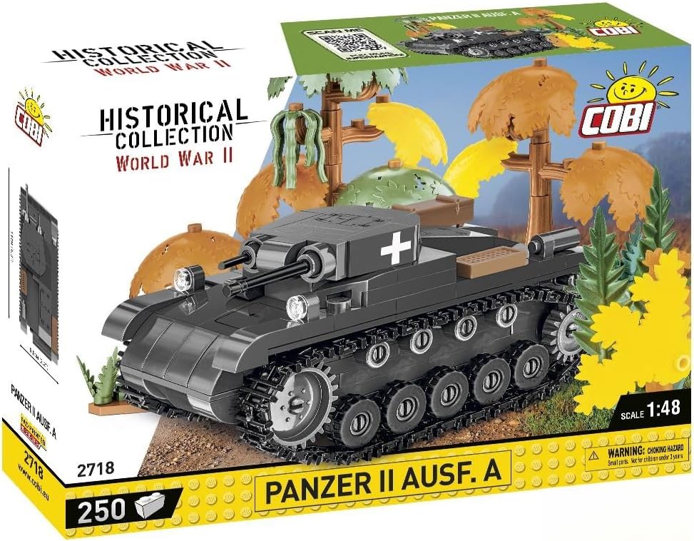 COBI Historical Collection World War II Panzer II Ausf. A Tank Building Set, 250 Pieces