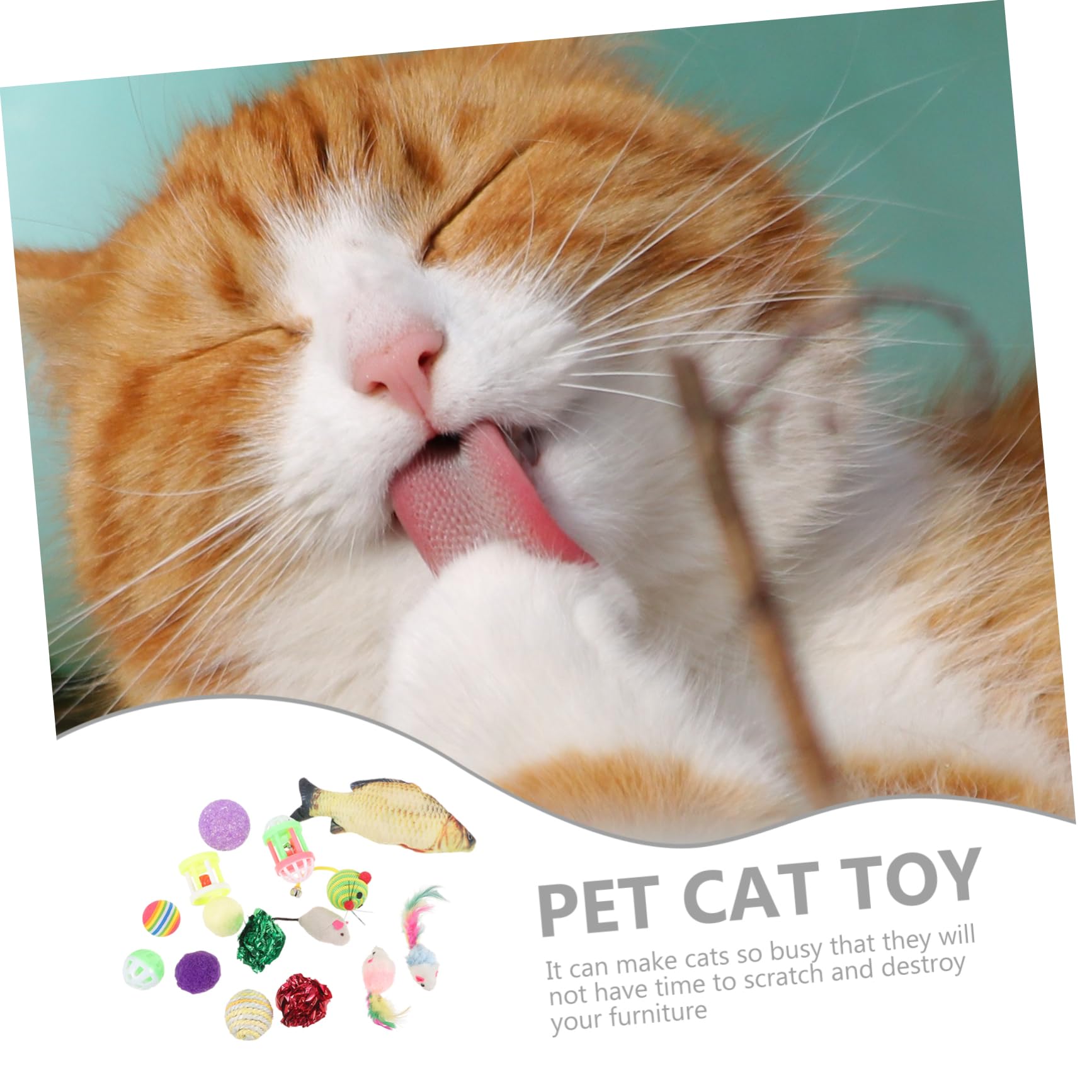FRCOLOR 32 Piezas Juguete para Gatos Gatito Juguete masticable Catnip Gato Bolas Iris Juguetes Juguetes para Mascotas Juguetes para Mascotas Juguetes para Mascotas favorecido ratón Falso
