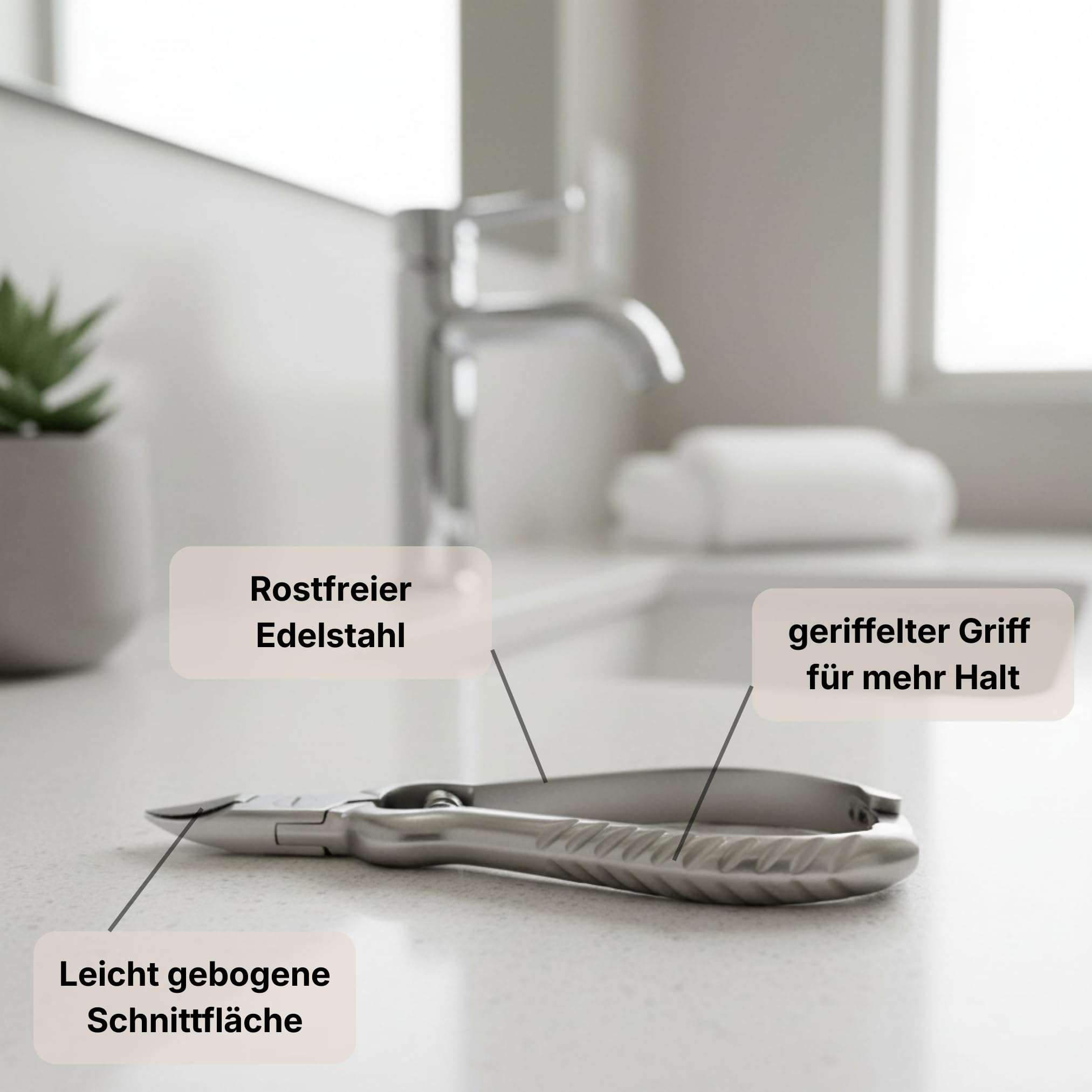 Masako Nagelzange für dicke Fußnägel Edelstahl 14 cm – Profi Fußnagelzange aus Edelstahl & rutschfestem Griff | extra scharf, rostfrei, langlebig – für harte Zehennägel, professionelle Qualität